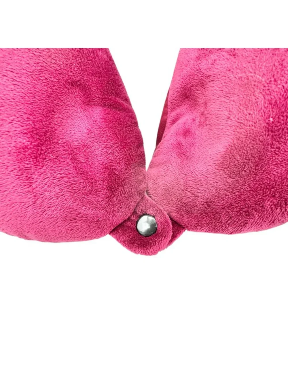 Cloudz Travel Neck Pillow Snap Closure Maroon Soft Plush Lightweight Bead Fill